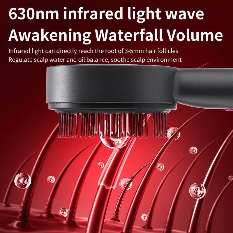 LumiTress Scalp Massage Light Therapy Brush Red