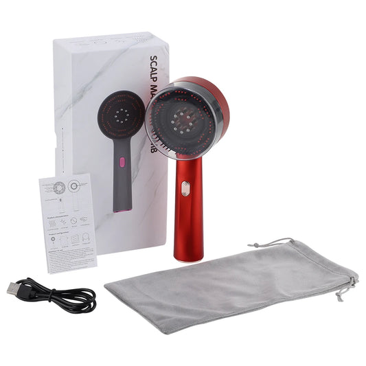 LumiTress Scalp Massage Light Therapy Brush Red