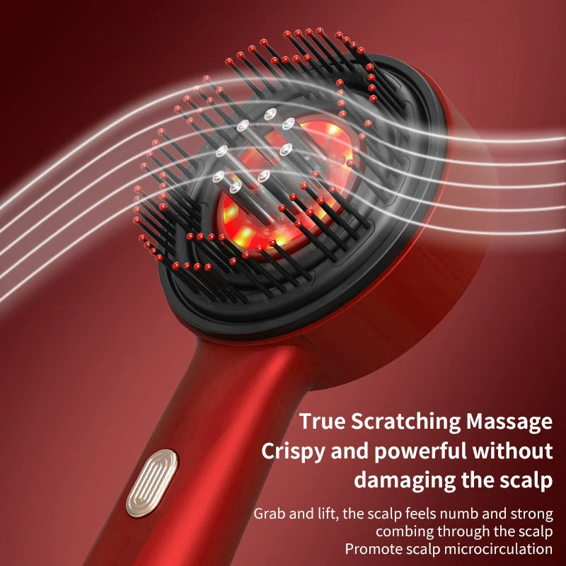 LumiTress Scalp Massage Light Therapy Brush Red